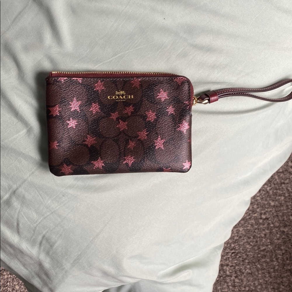 Coach Wristlet with Pink Stars